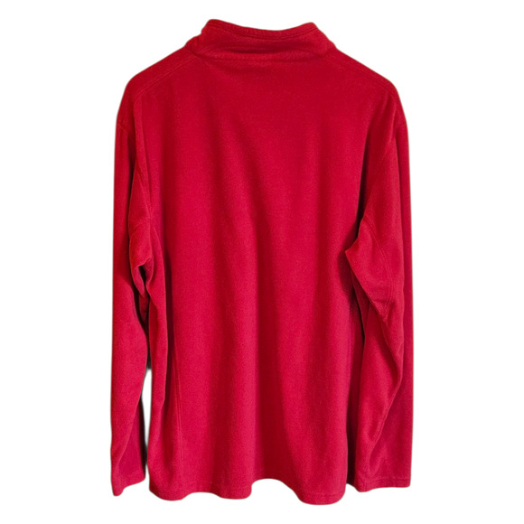 Columbia Fleece 1/4 Zip Jacket Layering Red Men's XLarge - Picture 6 of 6